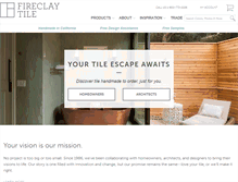 Tablet Screenshot of fireclaytile.com